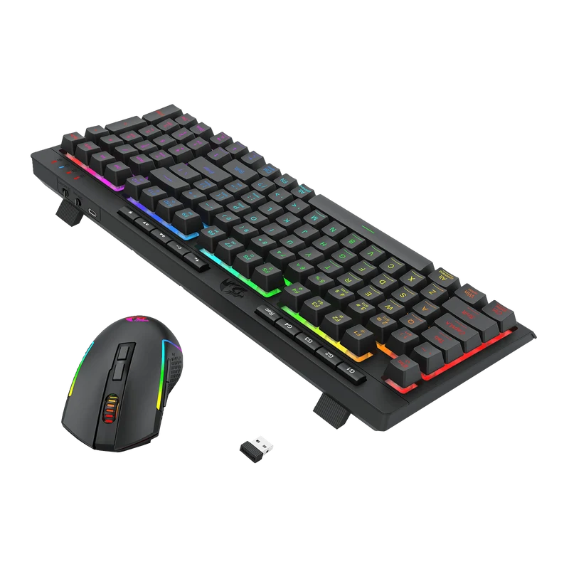 (Open-box) RYLO PRO S142 Membrane Keyboard & Mouse Tri-Mode Combo