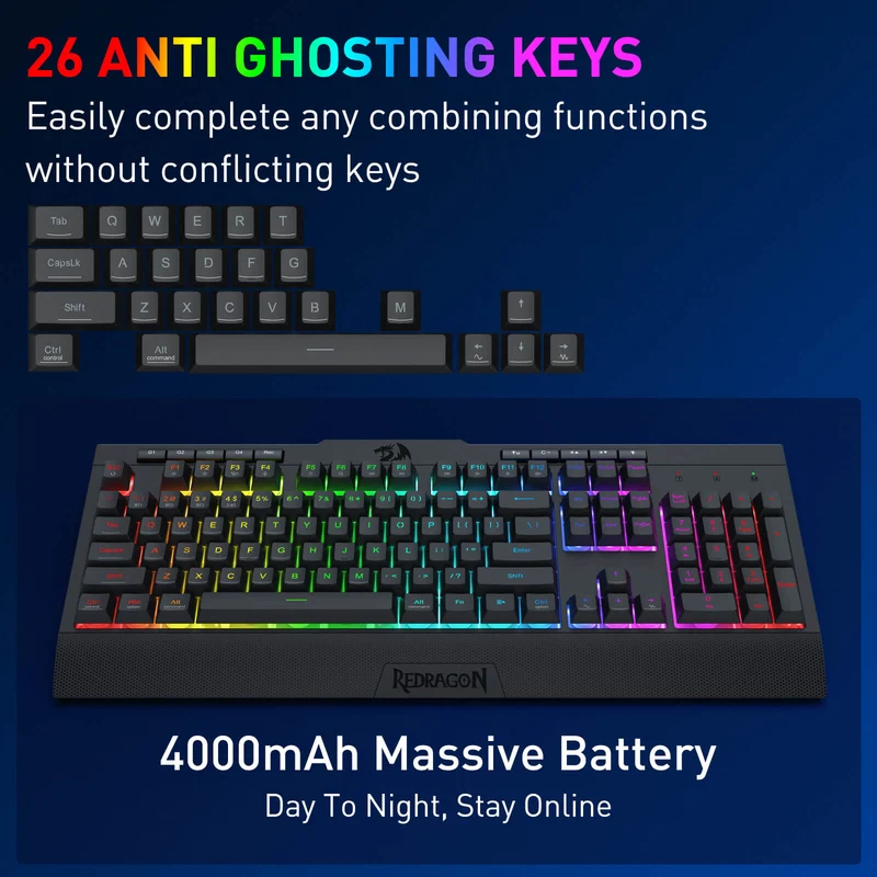S151 PRO Membrane Gaming Keyboard & Mouse Wireless Combo
