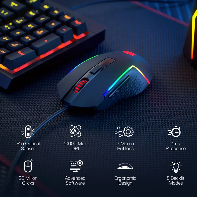 RYLO S141 Membrane Gaming Keyboard & Mouse Wired Combo