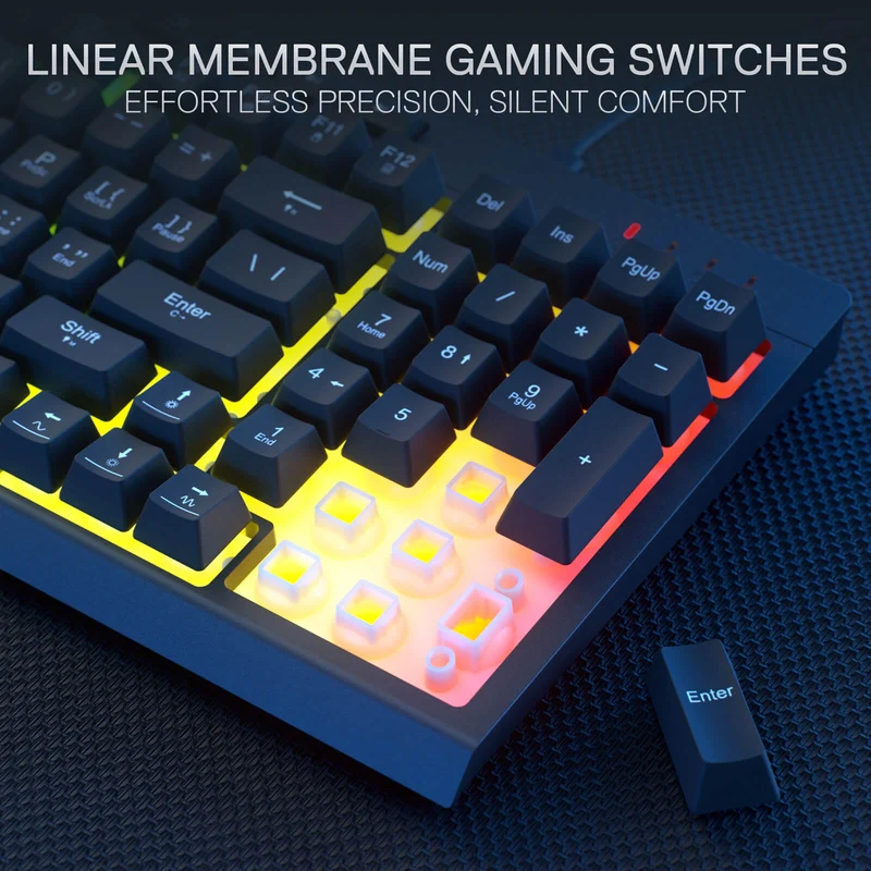 RYLO S141 Membrane Gaming Keyboard & Mouse Wired Combo