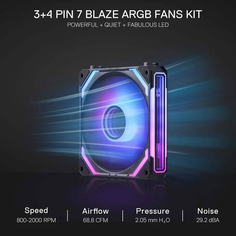 (Open-box) GCF012 Standard 120mm ARGB PC Case Fan
