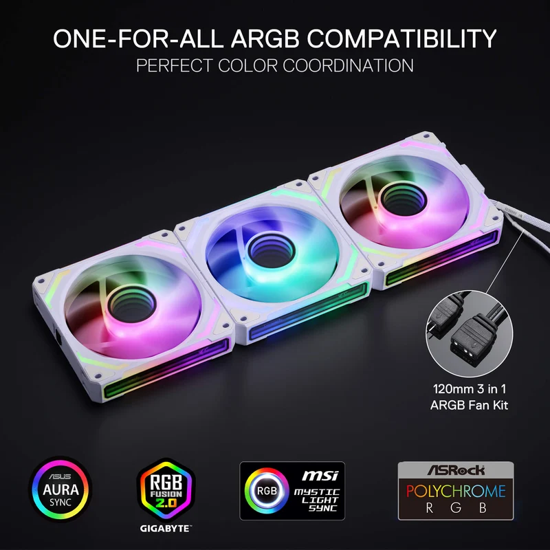 (Open-box) GCF012 Standard 120mm ARGB PC Case Fan
