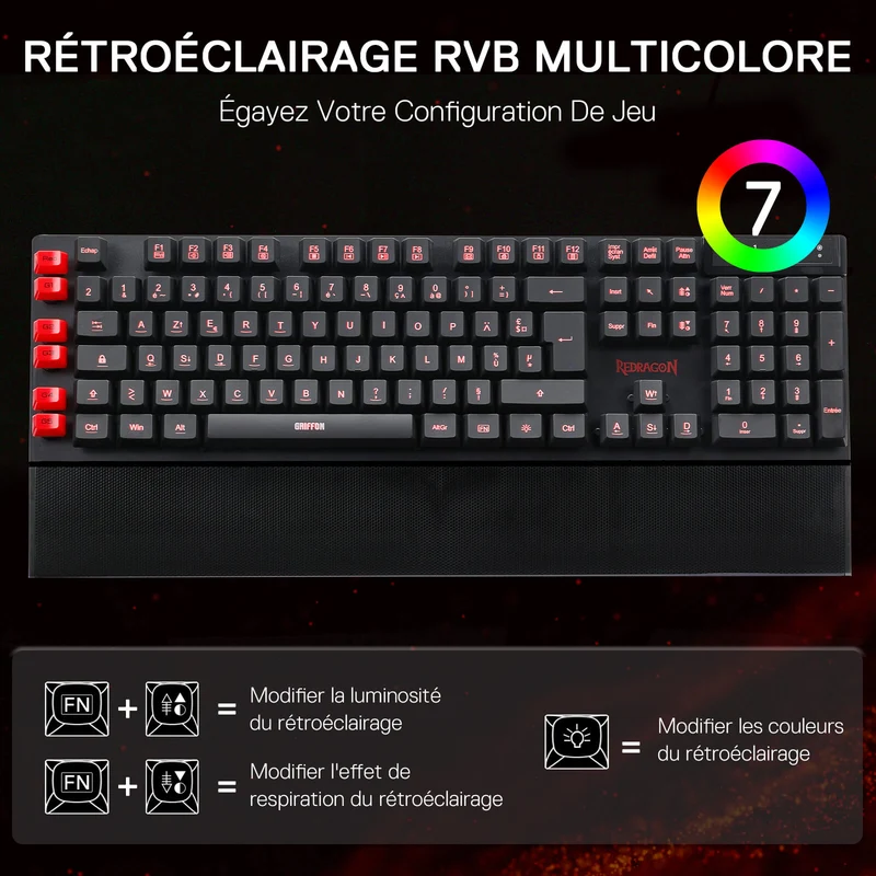 GRIFFON K505 Clavier De Jeu À Membrane Filaire (French Layout Only)