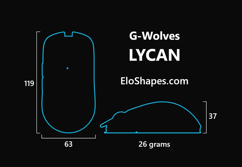 G-Wolves LYCAN 8K Wireless Gaming Mouse ~28.8g