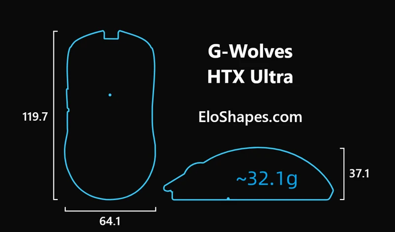 G-Wolves HTX Ultra 8K Wireless Gaming Mouse ~32.1g