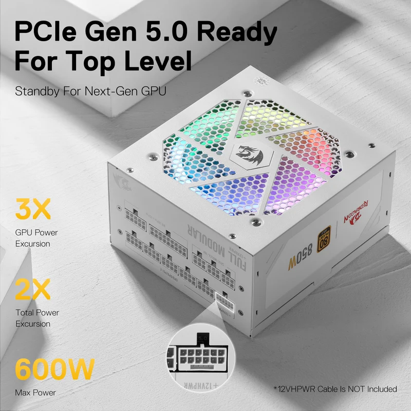 80 Plus® Gold Certified Fully Modular RGB PSU (Black & White)