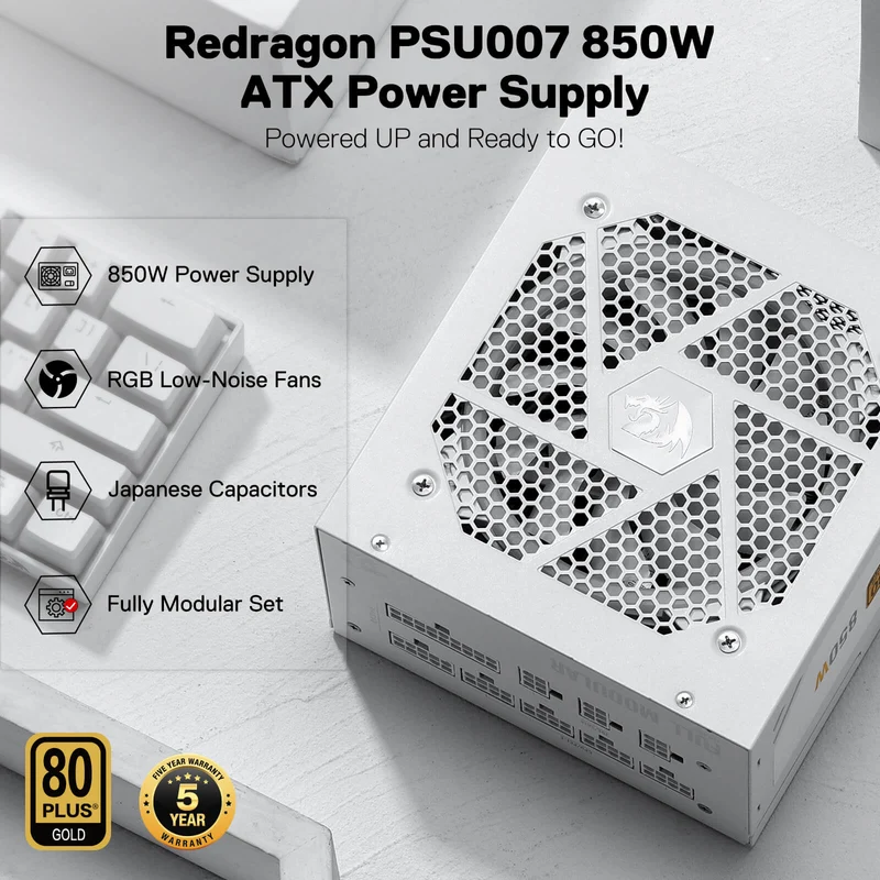 80 Plus® Gold Certified Fully Modular RGB PSU (Black & White)