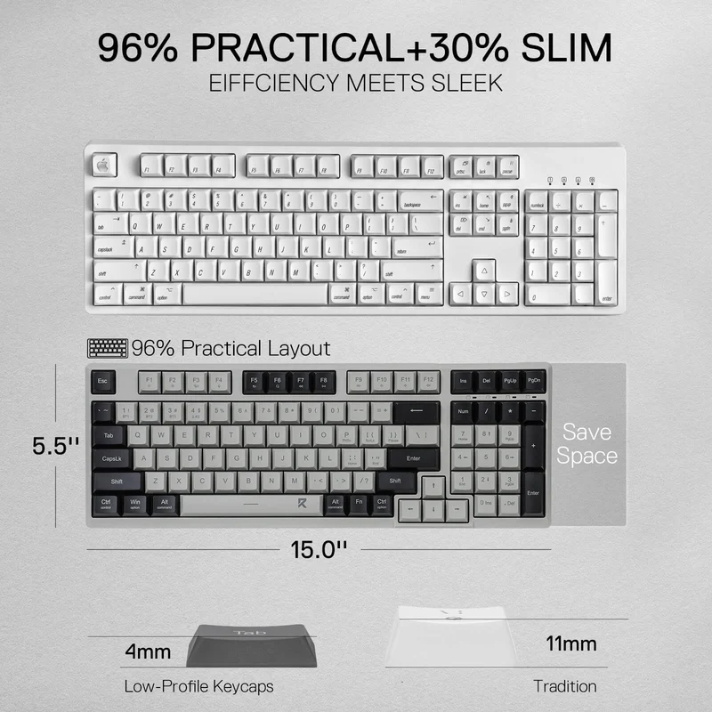 (Open-box) BK7114 Scissor Low-Profile Slim Wireless Keyboard