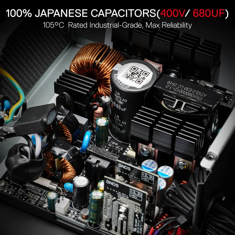 RGMS-850W PRO 80+ ATX 3.1 Gold 850 Watt Power Supply