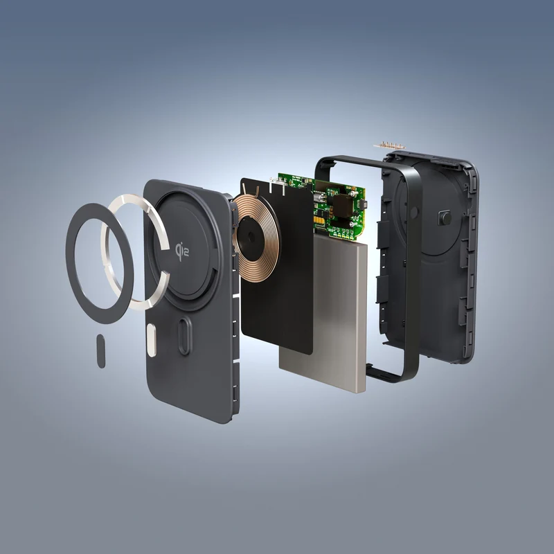 Batterie externe HyperJuice 5K Qi2 à semi-état solide