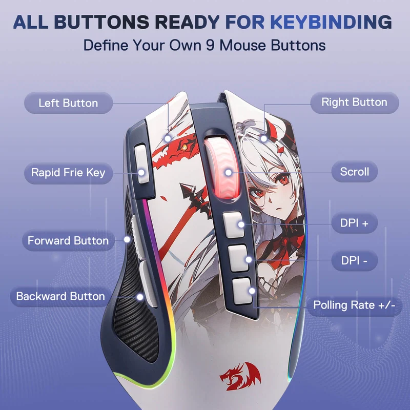 PREDATOR M612 PRO Anime Gaming Mouse