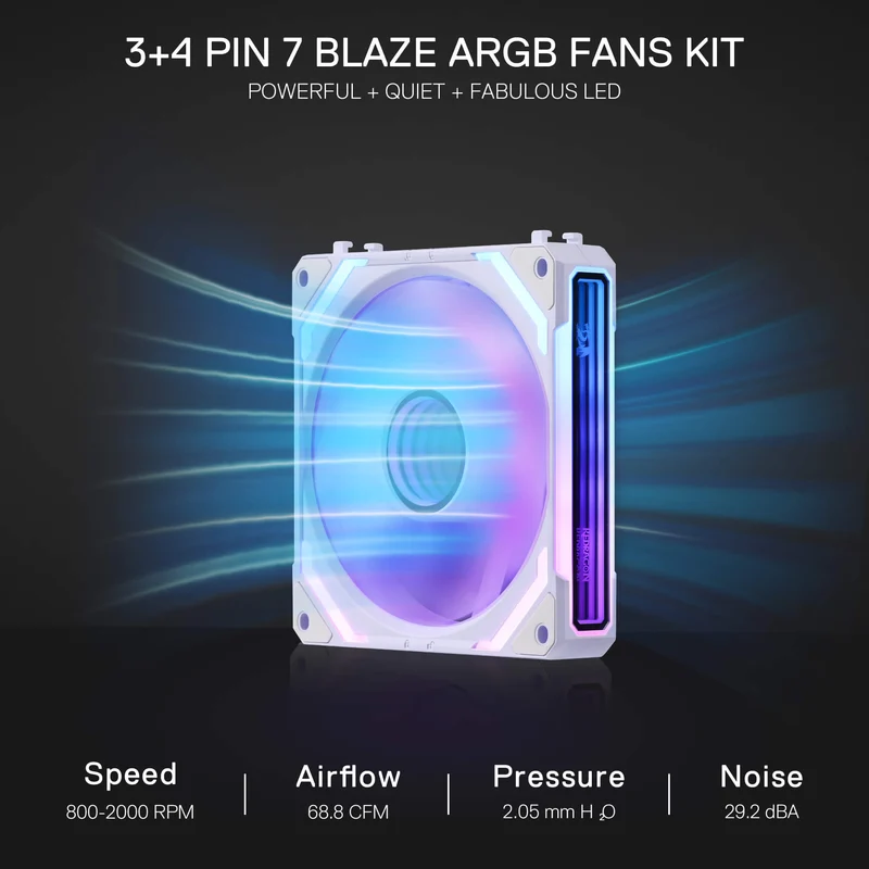 (Open-box) GCF012 Reverse 120mm ARGB PC Case Fan