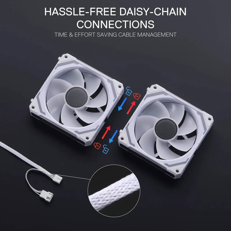 (Open-box) GCF012 Reverse 120mm ARGB PC Case Fan