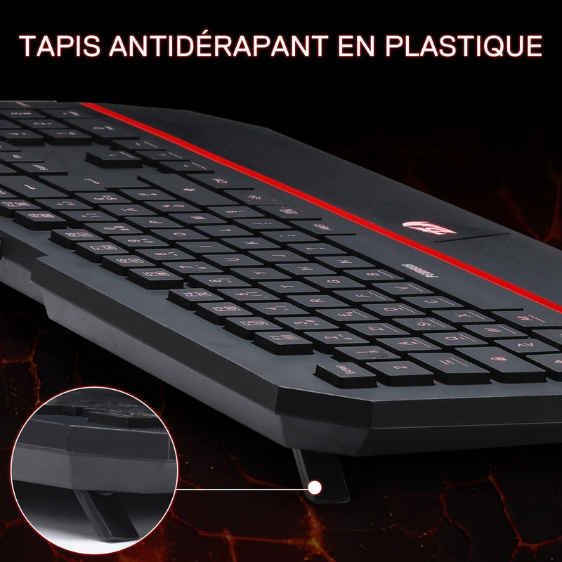 PEGASUS K502 Clavier De Jeu À Membrane Filiaire (French Layout Only)