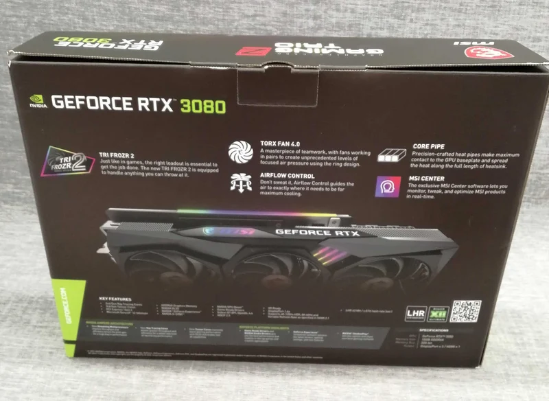 Carte graphique MSI RTX 3080 GAMING Z TRIO 10 Go LHR