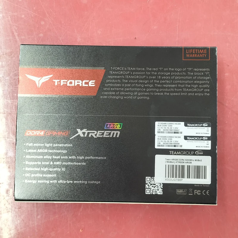 Mémoire PC TEAM TF10D432G3200HC16CDC01