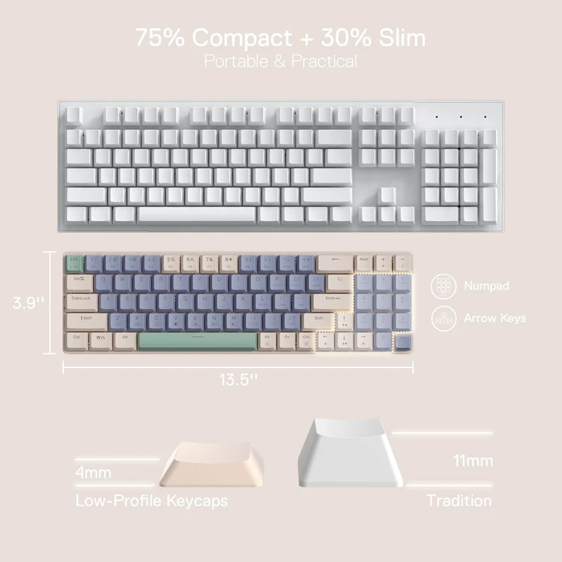 (Open-box) BS8772 Wireless Keyboard and Mouse Combo