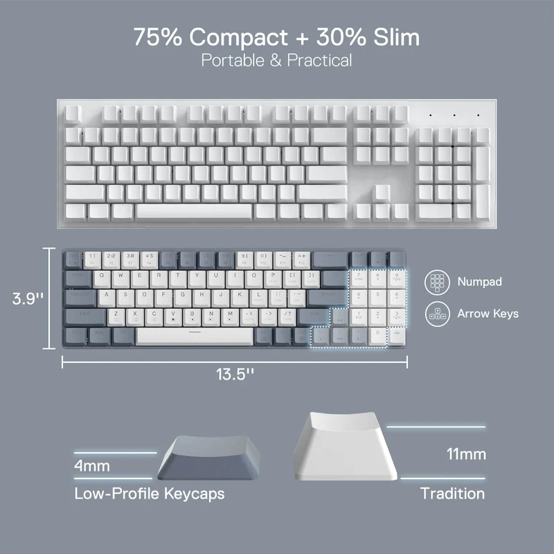 (Open-box) BS8772 Wireless Keyboard and Mouse Combo