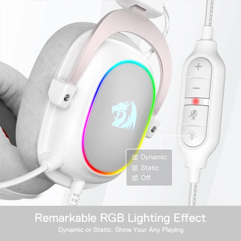 H510 ZEUS-X RGB White Wired Gaming Headset