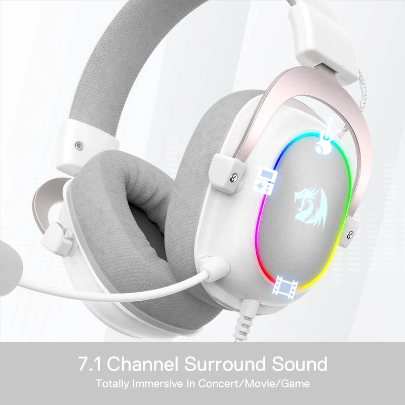 H510 ZEUS-X RGB White Wired Gaming Headset