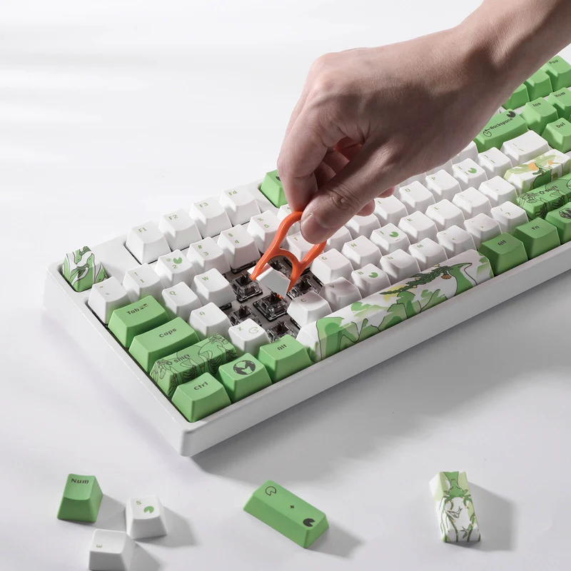 (Only Keycaps) Redragon X LTC PBT 108 Keycaps Set - Green Reindeer