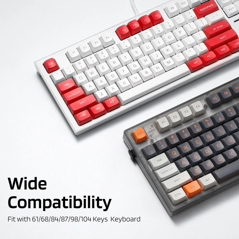 (Only Keycaps) Redragon x LTC PBT Double Shot 112-Key Pudding Keycaps Set, KDA Profile for ANSI Layout 61/68/84/87/98/104 Keys Mechanical Keyboard, with Keycap Puller