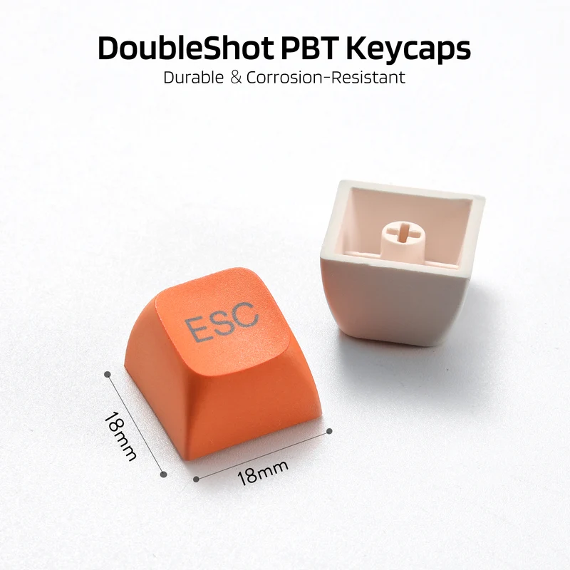 (Only Keycaps) Redragon x LTC PBT Double Shot 112-Key Pudding Keycaps Set, KDA Profile for ANSI Layout 61/68/84/87/98/104 Keys Mechanical Keyboard, with Keycap Puller