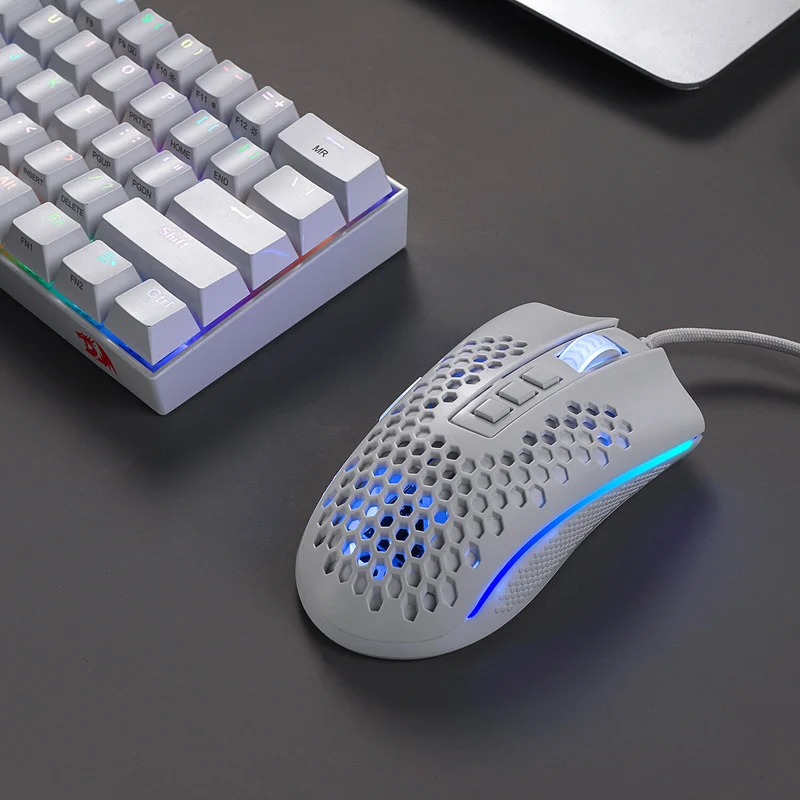 K530 PRO 60% RGB Wireless Mechanical White Keyboard (Brown Switch) M808 White Lightweight RGB Gaming Mouse Bundle