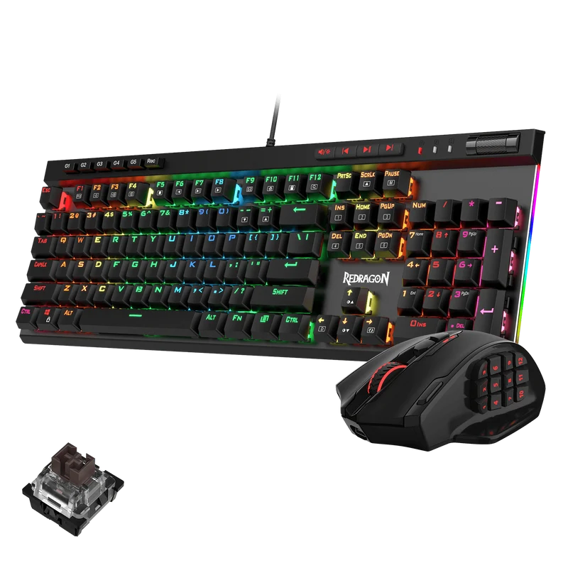 K580 (Brown Switch) Mechanical Gaming Keyboard M913 Wireless Gaming Mouse Bundle