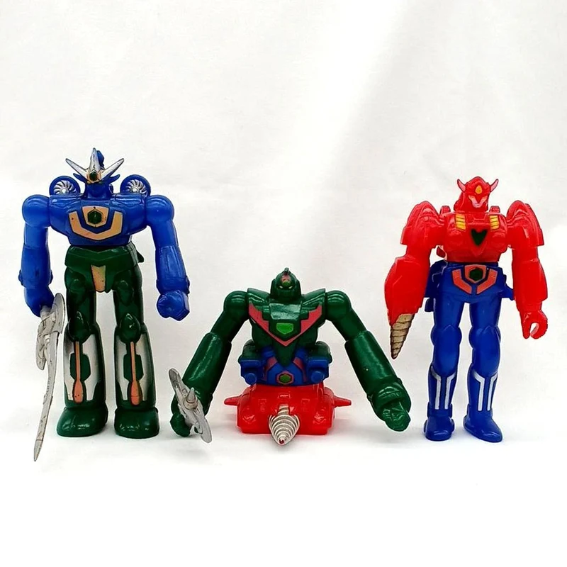 Ensemble de 3 figurines Takara Getter Robo Car en vinyle souple