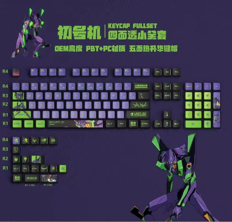 Evangelion Keycaps V6