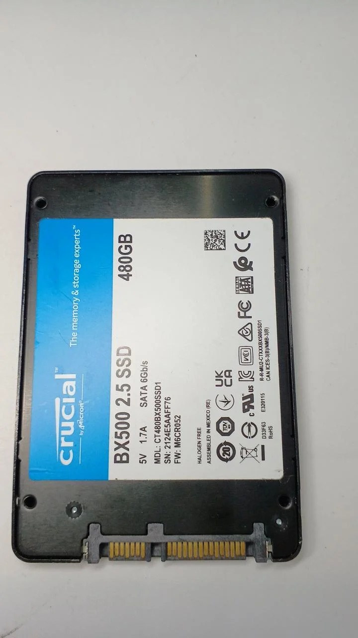 SSD CRUCIAL (480 Go) CT480BX500SSD1