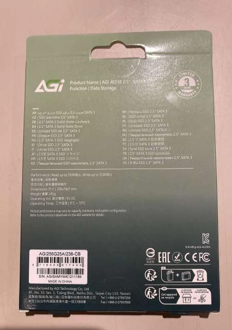 SSD AGI 251 Go - 500 Go AGI256G25A