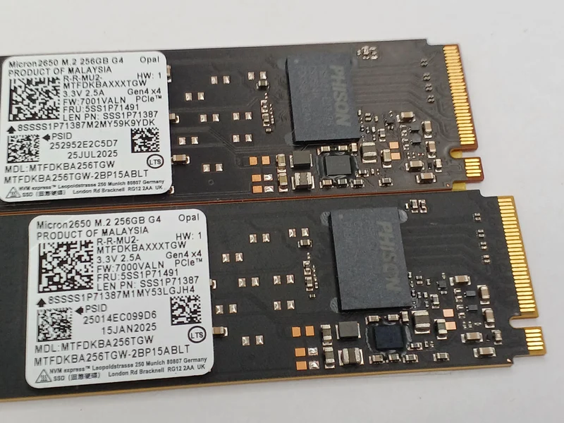 Kit de 2 SSD MICRON M.2 NVME 256 Go MTFDKBA256TGW
