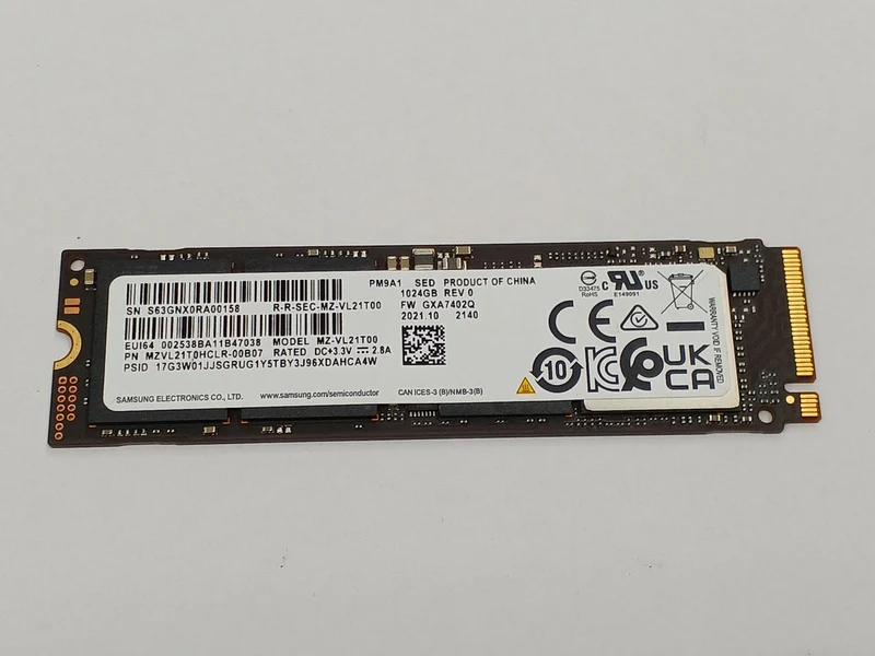 SAMSUNG M.2 NVME 2280 1 To MZ-VL21T00