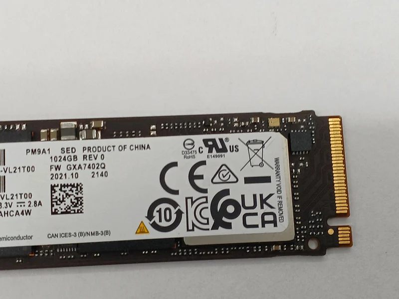 SAMSUNG M.2 NVME 2280 1 To MZ-VL21T00