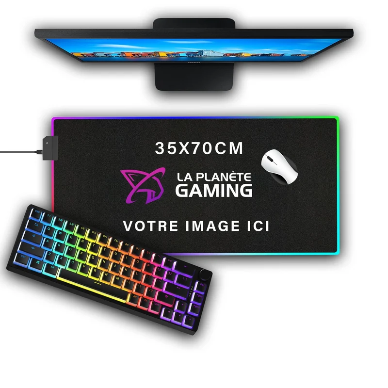 Tapis de Souris Personnalisé RGB (35x70cm)