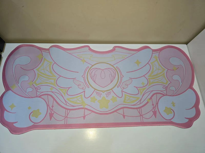 Cute Pink Winged Heart Mousepad