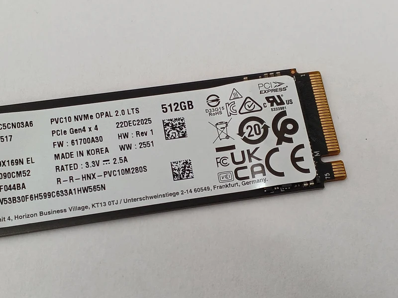 SSD SK HYNIX M.2 NVMe (2280) 512 Go HFS512GEM9X169N EL