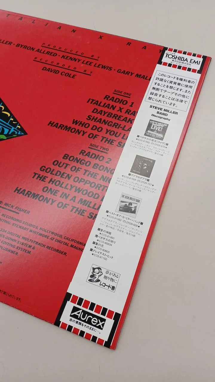 Disque d'échantillons Toshiba, enregistrement inutilisé, radiographies italiennes
