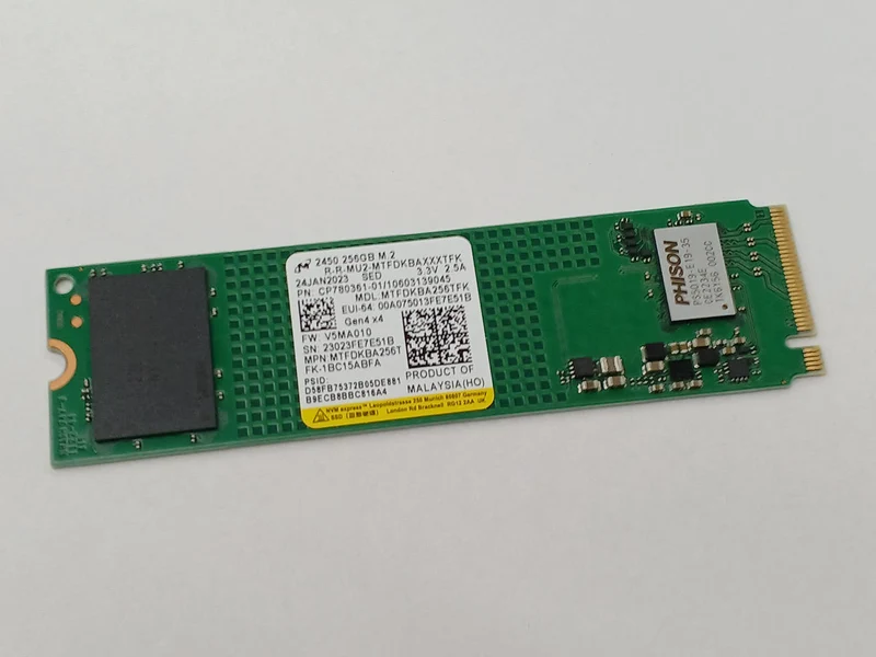 SSD MICRON M.2 NVMe 256 Go MTFDKBA256TFK