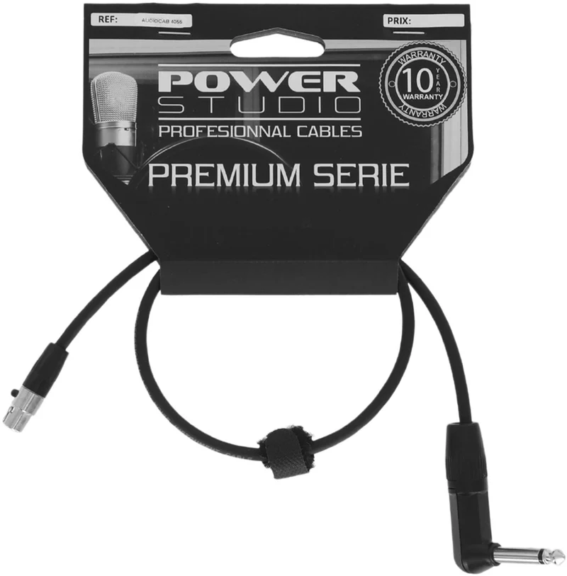 AUDIOCAB 4055 Jack coudé vers Mini XLR 4 broches (Shure) 60cm