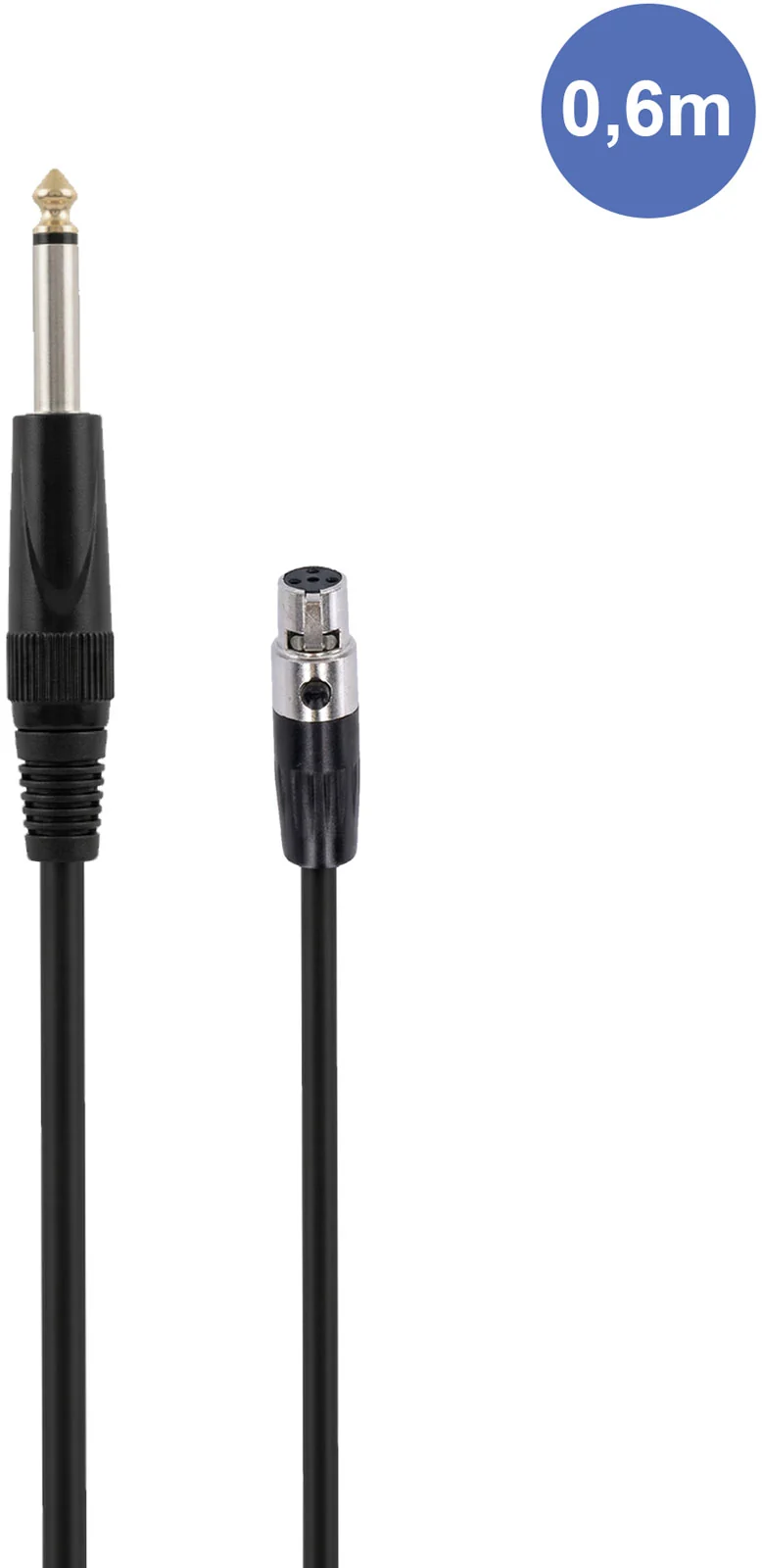 AUDIOCAB 4052 Jack vers Mini XLR 4 broches (Shure) 60cm