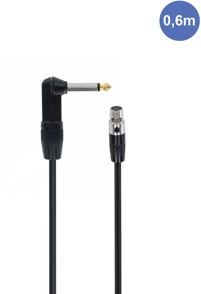 AUDIOCAB 4054 Jack coudé vers Mini XLR 3 broches (AKG) 60cm
