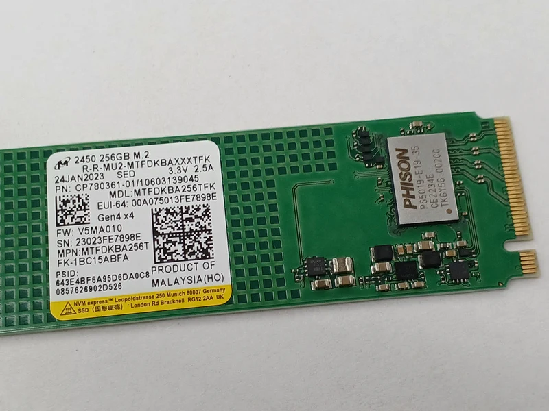 SSD MICRON M.2 NVMe 256 Go MTFDKBA256TFK