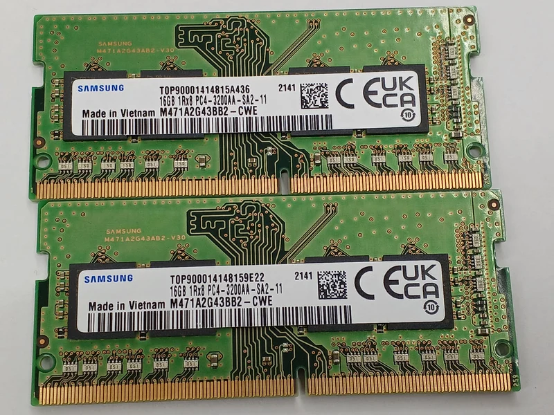 SAMSUNG PC4-25600/16 Go/2 barrettes M471A2G43BB2-CWE