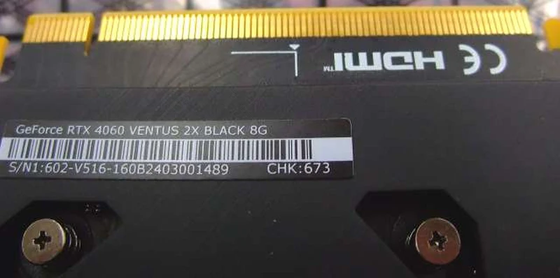 Carte graphique MSI RTX 4060 Ventus 2X Noire 8 Go