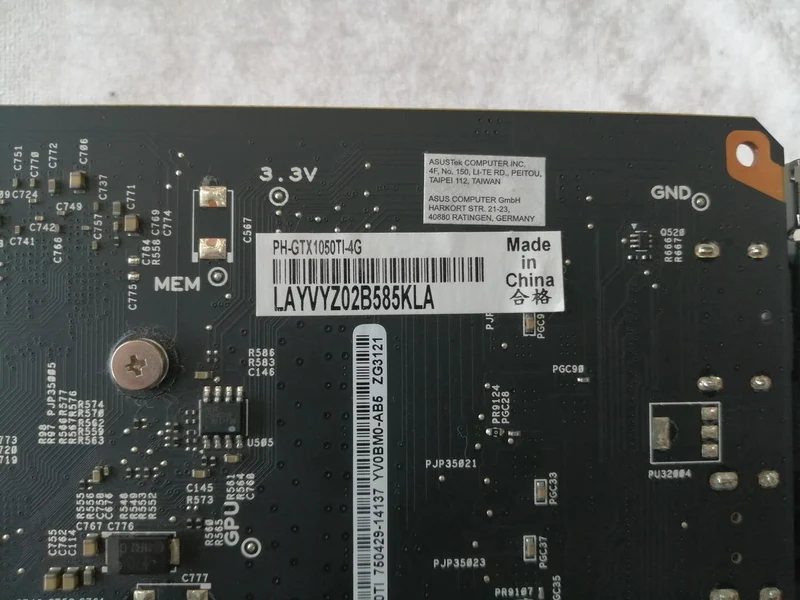 Carte graphique ASUS PH-GTX1050TI-4G