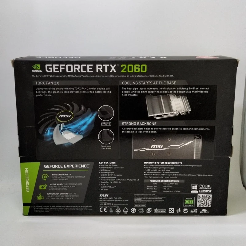 Carte graphique MSI : RTX 2060 VENTUS GP OC