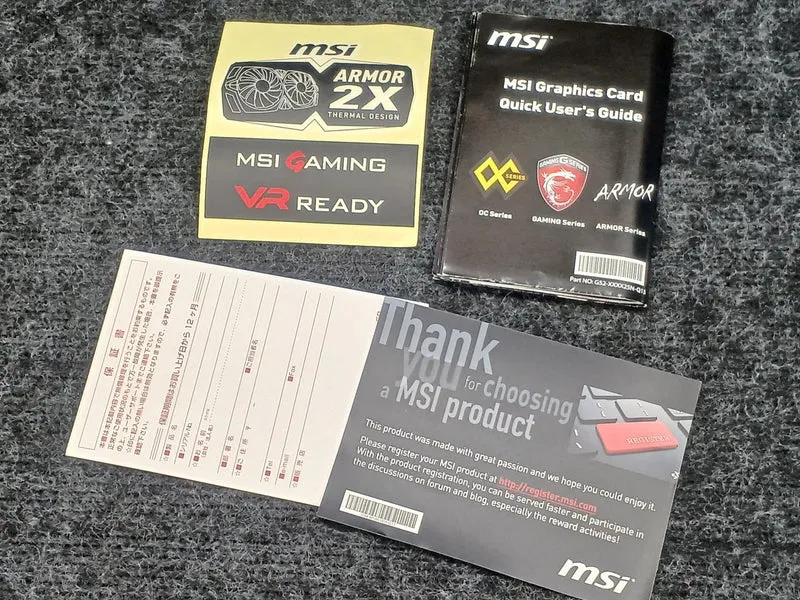 Carte graphique MSI : GTX 1060 ARMOR 6G OC